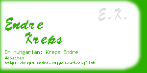 endre kreps business card